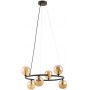 TK Lighting Anabelle Brown lampa wisząca 6x6W brązowy/szkło bursztynowe 6571 zdj.1