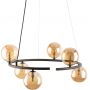 TK Lighting Anabelle Brown lampa wisząca 6x6W brązowy/szkło bursztynowe 6571 zdj.3