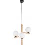 TK Lighting Estera Wood lampa wisząca 3x6W jasne drewno/białe szkło 6799 zdj.1