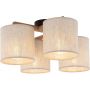 TK Lighting Deva Nature lampa podsufitowa 4x15 W szary/drewno/czarny 6866 zdj.3