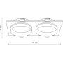 TK Lighting Jet lampa do zabudowy 2x10W biały 6924 zdj.2