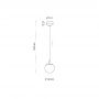 TK Lighting Cadix lampa wisząca 1x8 W złota 759 zdj.2