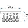 TooLight Kryształ lampa podsufitowa 3x40 W chrom OSW-06822 zdj.2