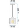 TooLight Glamour lampa wisząca 1x60 W chrom OSW-08549 zdj.2