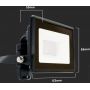 V-TAC kinkiet zewnętrzny 1x10W LED czarny 20305 zdj.2