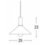 Zambelis Lighting lampa wisząca 1x40W biały mat/łosoś mat 180053 zdj.2