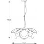 Zuma Line Nela lampa wisząca 4x40 W biała-czarna-złota 1139 zdj.2