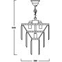 Zuma Line Amedeo lampa wisząca 4x40W chrom/kryształ 17106/3+1-CHR zdj.2