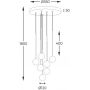 Zuma Line Ali lampa wisząca 7x40 W biała-czarna-złota 5642 zdj.2