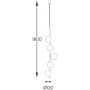 Zuma Line Ali lampa wisząca 5x40 W biała-czarna-złota 5648 zdj.2