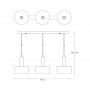 Zuma Line Leo lampa wisząca 3x40 W czarna A8133-3A zdj.2