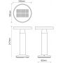 Zuma Line Carli lampa solarna stołowa 1x2 W czarny DT33611 zdj.2