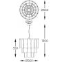 Zuma Line Nira lampa wisząca 14x40 W czarna-przydymiona MD3523-14L-EBCN zdj.2