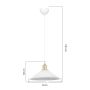 Zuma Line Maya lampa wisząca 1x20 W biała MDL.4157 zdj.2