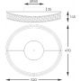 Zuma Line Gano lampa podsufitowa 1x36 W przezroczysta MX3317-1-3GT zdj.2