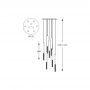 Zuma Line One lampa wisząca 9x5 W chrom P0461-09L-B5F7 zdj.2