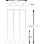 Zuma Line Arcturus lampa wisząca 4x4 W biała-złota P0574-04D-F7AA zdj.2