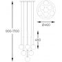 Zuma Line Arcturus lampa wisząca 7x4 W biała-złota P0574-07F-F7AA zdj.2