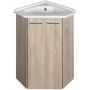 Aqualine Zoja szafka 39x39x74 cm podumywalkowa wisząca dąb platin 50344 zdj.3