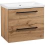 Astor Aster umywalka z szafką 61 cm dąb wotan AM-ATU-610-2N zdj.1