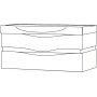 Antado Wave szafka 100 cm podumywalkowa wisząca biały połysk 667907 zdj.2