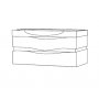 Antado Wave szafka podumywalkowa 100 cm 2 szuflady grafit mat VA-140/100/2-U164 zdj.3
