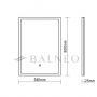 Balneo Cosmo lustro 39x50 cm prostokątne z oświetleniem z matą grzewczą L0201020401-2 zdj.2