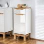Comad Bali White szafka 86 cm boczna dolna stojąca dąb/biały połysk BALIWHITE810FSC zdj.8