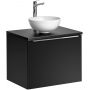 Zestaw Comad Santa Fe Black szafka z blatem 60 cm wisząca czarna i umywalka Domi 32x32 cm biała SET-SFBL B 60CM UN. DOMI GW zdj.1