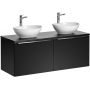 Zestaw Comad Santa Fe Black szafka podumywalkowa 120 cm czarna z blatem i umywalkami Lola SET-SFBL B 120CM UN. LOLA GW zdj.1