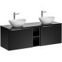 Zestaw Comad Santa Fe Black szafka podumywalkowa 140 cm z umywalkami nablatowymi SET-SFBL B 140CM UN. LOLA GW zdj.1
