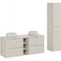 Zestaw Comad Bella Cashmere szafka 140 cm podumywalkowa wisząca kaszmir z blatem, umywalką i szafką boczną SET-BC B CASHMERE 140CM UN WIKI WH HC2D zdj.1