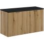 Zestaw Comad Nova Oak/Black szafki 50 cm i 50 cm wiszące dąb z blatem meblowym 100 cm czarny SET-NOA B BLACK 100CM D zdj.1