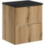 Zestaw Comad Nova Oak/Black szafka z blatem 50 cm wisząca dąb/czarny SET-NOA B BLACK 50CM S zdj.1