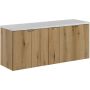 Zestaw Comad Nova Oak/White szafki 60 cm, 60 cm i 20 cm wiszące dąb z blatem meblowym 140 białym SET-NOA B WHITE 140CM D zdj.1