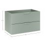 Comad Aster Green szafka 80x45,6x50 cm podumywalkowa wisząca zielony mat ASTER GREEN 82-80-46-2S zdj.3