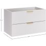 Comad Aster White szafka 80x45,6x50 cm podumywalkowa wisząca biały mat ASTER WHITE 82-80-46-2S zdj.3