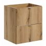 Zestaw Comad Nova Oak szafki 50 cm i 50 cm z blatem meblowym 100 cm dąb, dwie umywalki Gaja 35x22 cm białe i szafka boczna wysoka SET-NOA B OAK 100CM S UN GAJA SW HC zdj.2