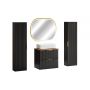Zestaw Comad Adel Black szafka 60 cm z blatem i umywalką Magic 2 z dwiema szafkami bocznymi wysokimi i lustro czarny/dąb/biały SET-ADB B NAT WOTAN 60CM UN MAGIC HC zdj.1