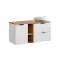 Zestaw Comad Adel White/Oak szafki 60 cm, 20 cm i 40 cm z blatem meblowym 120 cm i umywalka Cloud Free 51x39 cm biały/dąb SET-ADW B WOTAN 120CM UN CLOUD LB zdj.1