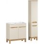 Comad Bali Cashmere zestaw meblowy 80 cm szafka stojąca z umywalką Sky i szafka wysoka boczna kaszmir/biały SET-BAC 80CM SKY HC zdj.1