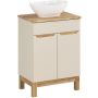 Comad Bali Cashmere zestaw meblowy 60 cm szafka stojąca z blatem i umywalka Lola kaszmir/dąb/biały SET-BAC B NAT WOTAN 60CM UN LOLA zdj.1