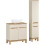 Comad Bali Cashmere zestaw meblowy 80 cm szafka stojąca z umywalką Cloud i szafka wysoka boczna kaszmir/dąb/biały SET-BAC B WOTAN 80CM UN CLOUD HC zdj.1