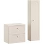 Zestaw Comad Donna Sand szafka 60 cm podumywalkowa wisząca z blatem i  szafka boczna wysoka beż piaskowy SET-DS B SAND 60CM HC zdj.1