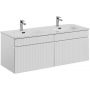 Zestaw Comad Iconic White szafka 60x45,6 cm podumywalkowa wisząca z umywalką biały SET ICW-SKY 120 CM zdj.1