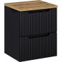 Comad Nova Black szafka 50 cm podumywalkowa wisząca z blatem czarna SET-NOB B OAK 50CM S zdj.1