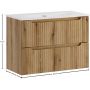 Zestaw Comad Nova Coast Evoke szafka 80 cm podumywalkowa wisząca z umywalką Sky dąb SET-NOCE 80CM S SKY 3 zdj.2
