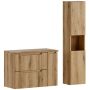 Zestaw Comad Nova Coast Evoke szafka 60 cm podumywalkowa wisząca z blatem szafką boczną wiszącą i szafką łączącą pod blat dąb SET-NOCE B NAT OAK 80CM S HC zdj.1