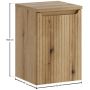 Zestaw Comad Nova Coast Evoke szafka 40 cm boczna wisząca z koszem na pranie i blatem dąb SET-NOCE B OAK 40CM LB zdj.2