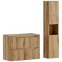Zestaw Comad Nova Coast Evoke szafka 80 cm z blatem i szafka boczną wiszącą dąb SET-NOCE B OAK 80CM S HC zdj.1